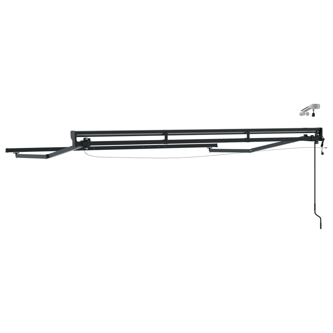 Elektrisk Markisedugramme med LED Antracit 3,5 x 2 m Aluminium