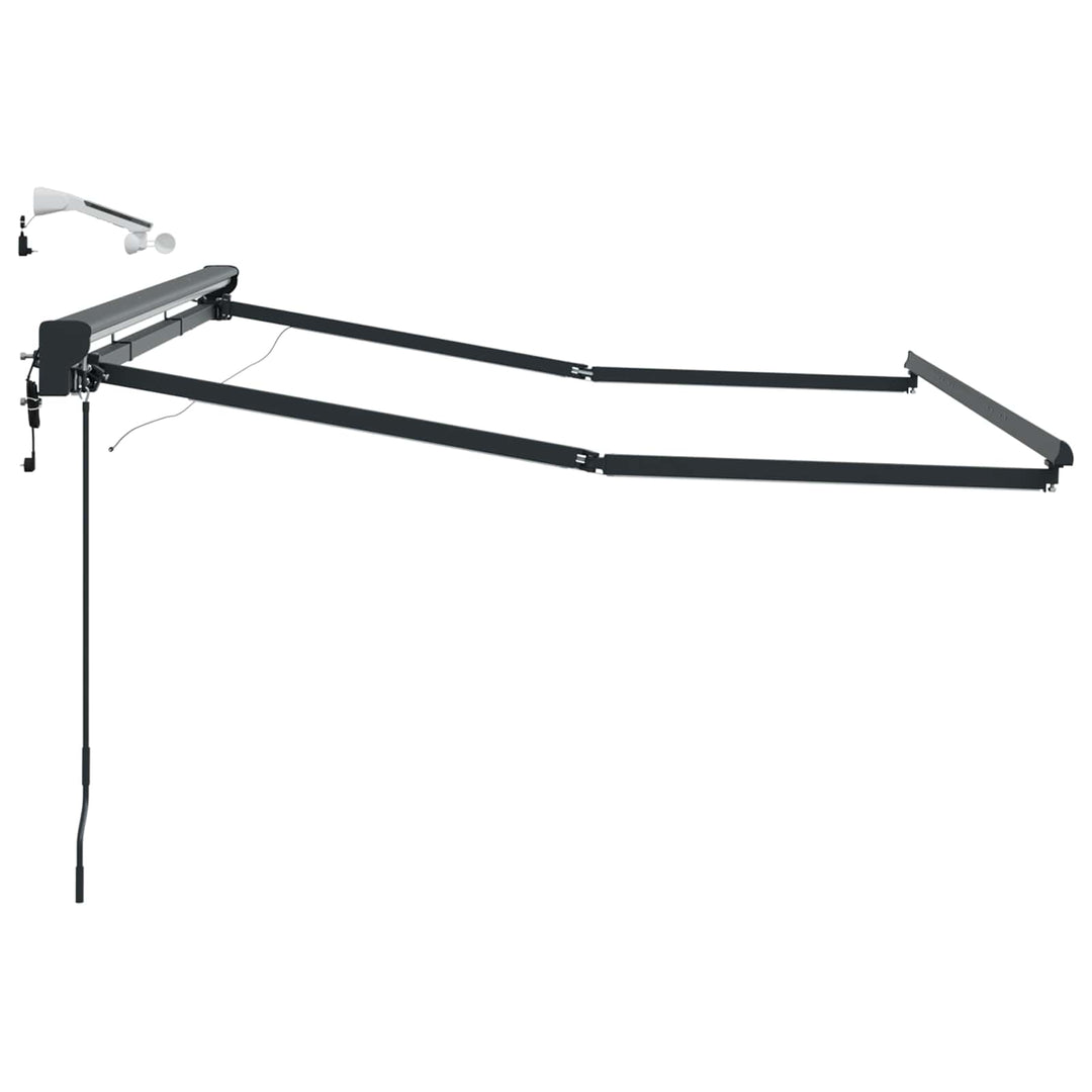 Elektrisk Markisedugramme med LED Antracit 3 x 2,5 m Aluminium