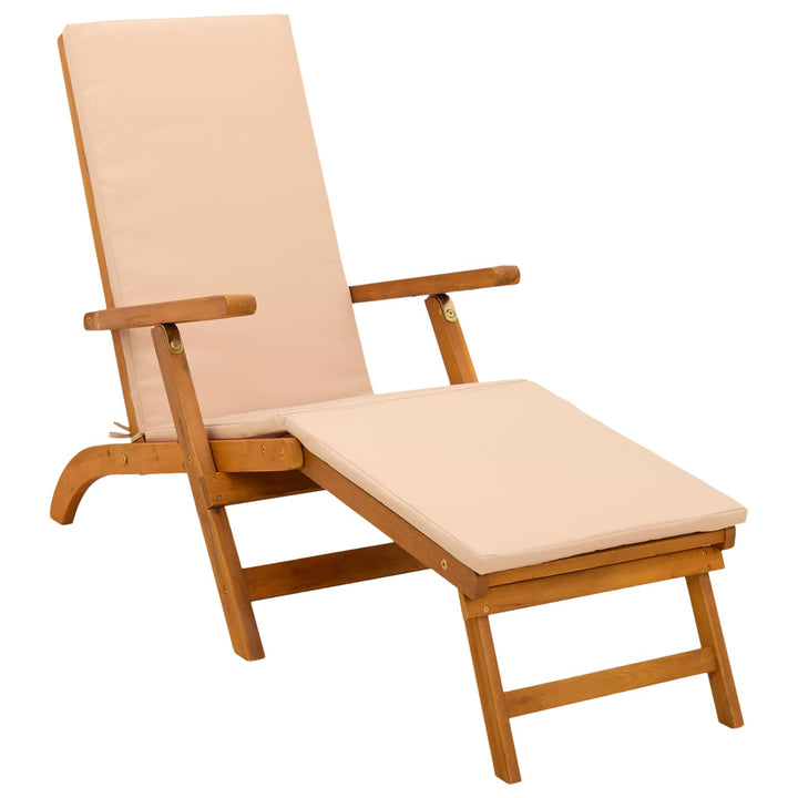 Reclinerende og foldbar liggestol 55 x 146 x 91 cm
