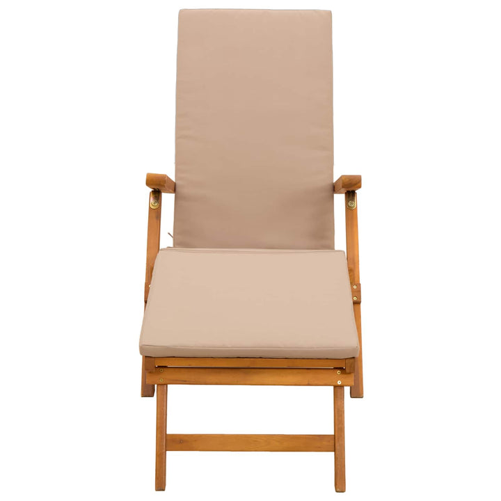 Reclinerende og foldbar liggestol Massivt Akacietræ