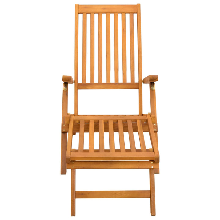 Reclinerende og foldbar liggestol 2 stk. Massivt Akacietræ