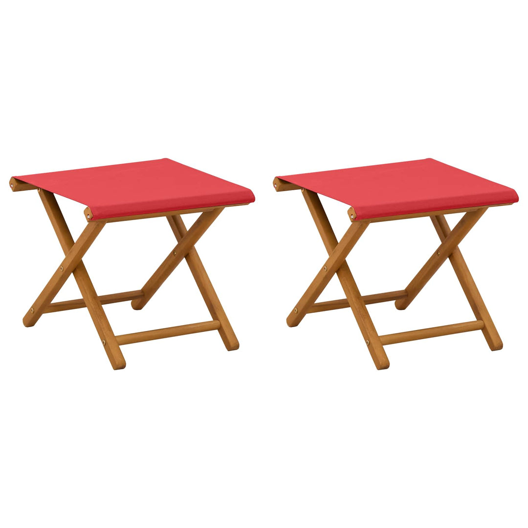 Havestol 2 pcs Massiv Eucalyptus Træ Rød