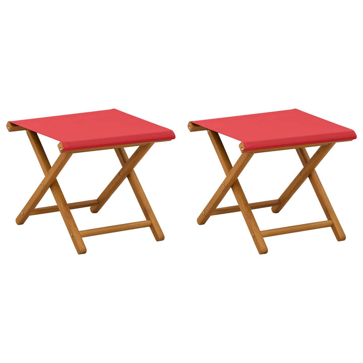 Havestol 2 pcs Massiv Eucalyptus Træ Rød