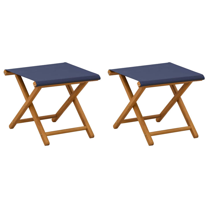 Havestol 2 pcs Massiv Eucalyptus Træ Blå