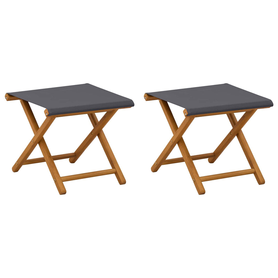 Havestol 2 pcs Massiv Eucalyptus Træ Grå