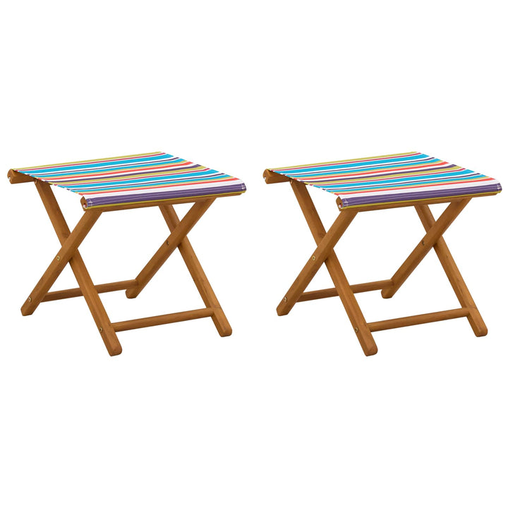 Havestol 2 pcs Massiv Eucalyptus Træ Flerfarvet