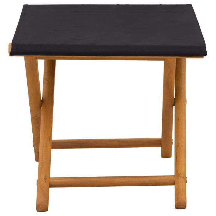 Havestol 2 pcs Massiv Eucalyptus Træ Sort