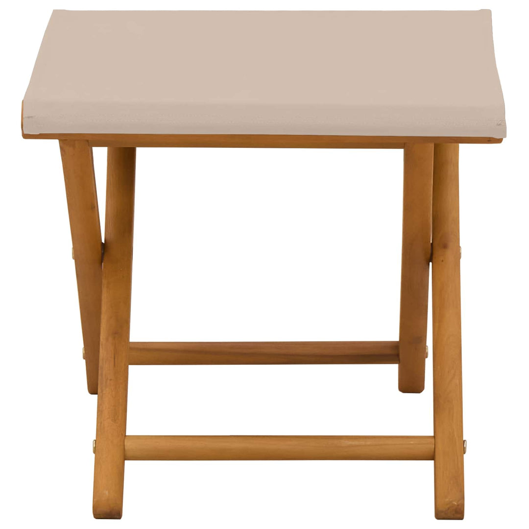 Havestol 2 pcs Massiv Eucalyptus Træ Beige