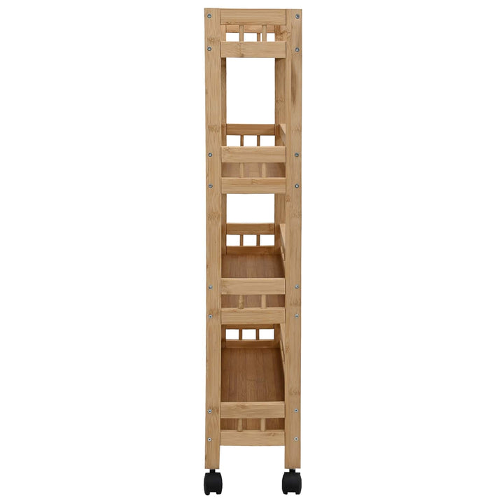 Køkkenvogn med hjul Naturfarvet 60 x 18 x 97 cm Bambus