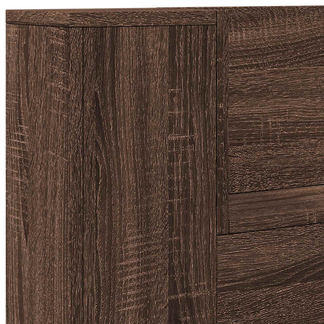 Hovedgærde Brun eg 120 x 16,5 x 103,5 cm Konstrueret træ
