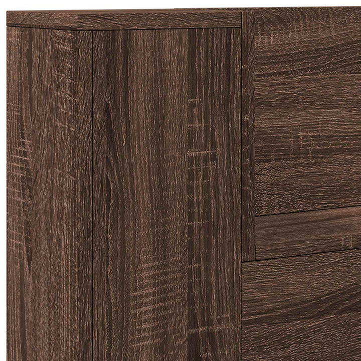 Hovedgærde Brun eg 120 x 16,5 x 103,5 cm Konstrueret træ