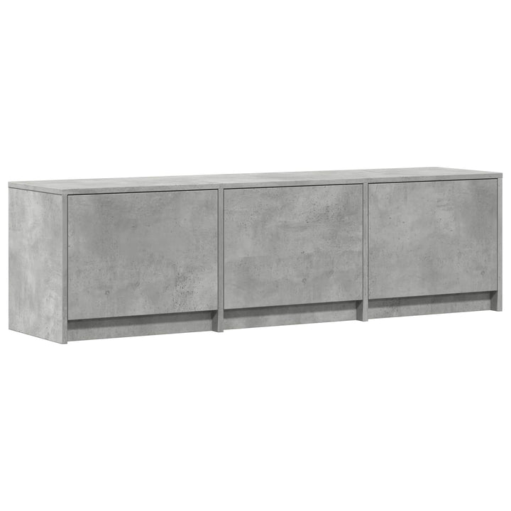 TV-bord med LED 140x34x40 cm BetonGrå Konstrueret træ