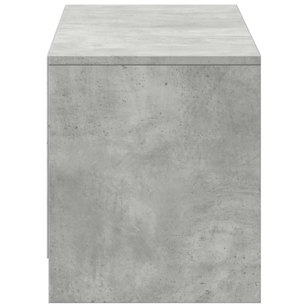 TV-bord med LED 140x34x40 cm BetonGrå Konstrueret træ