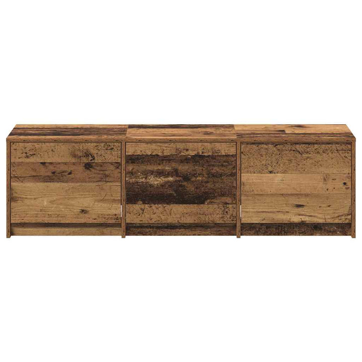 TV-bord med LED Gammelt træ 140 x 34 x 40 cm Konstrueret træ