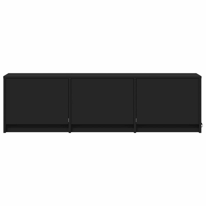 TV-bord med LED 140 x 34 x 40 cm Sort Konstrueret træ