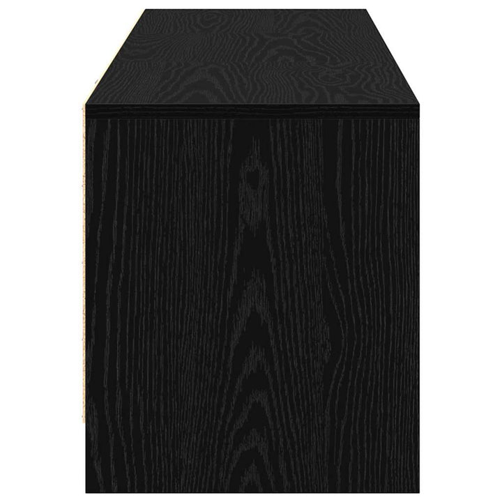 TV-bord med LED Sort Eg 140 x 34 x 40 cm Konstrueret træ