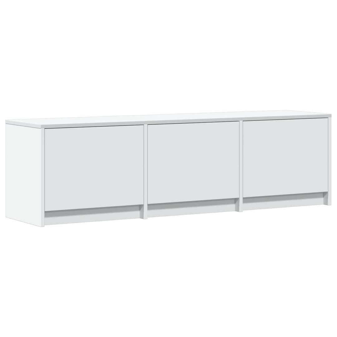 TV-bord med LED Hvid 140 x 34 x 40 cm Konstrueret træ