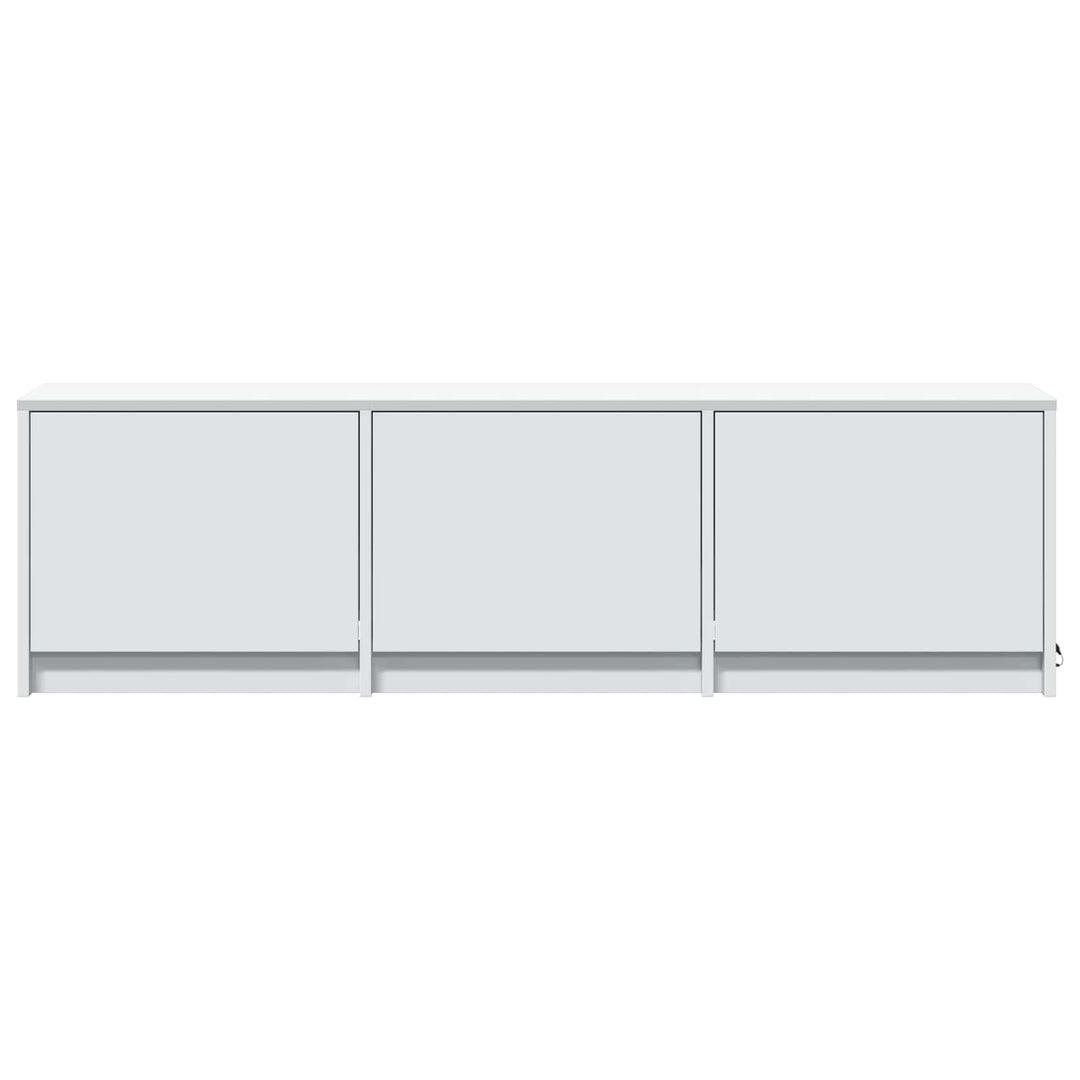 TV-bord med LED Hvid 140 x 34 x 40 cm Konstrueret træ