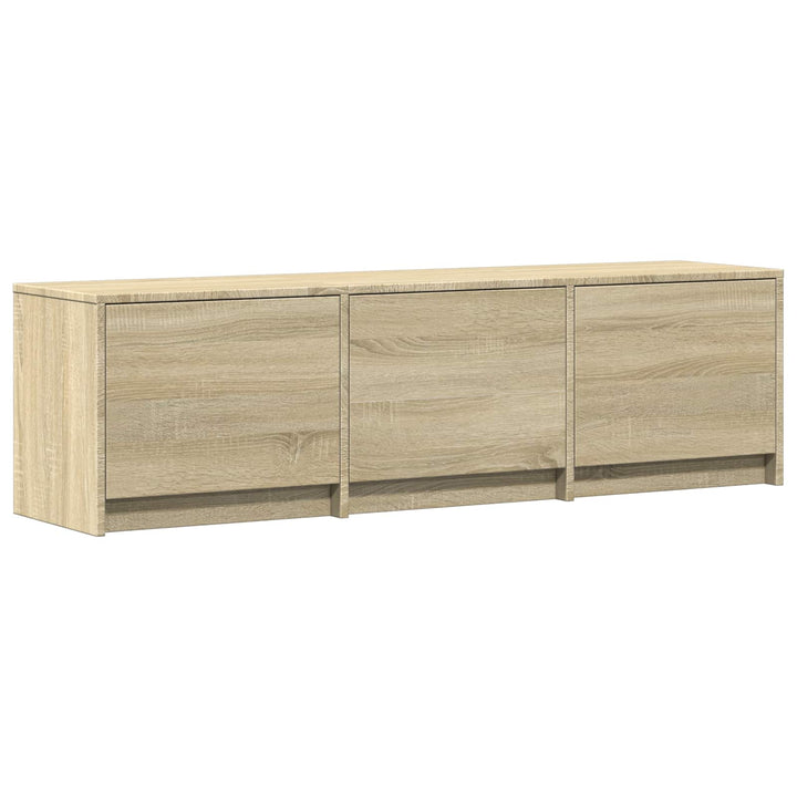 TV-bord med LED 140 x 34 x 40 cm Sonoma-eg Konstrueret træ