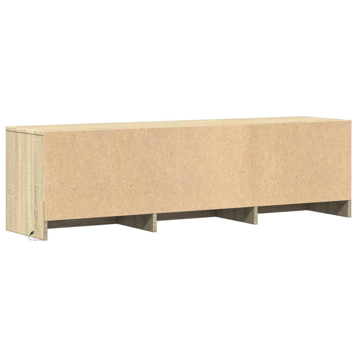 TV-bord med LED 140 x 34 x 40 cm Sonoma-eg Konstrueret træ