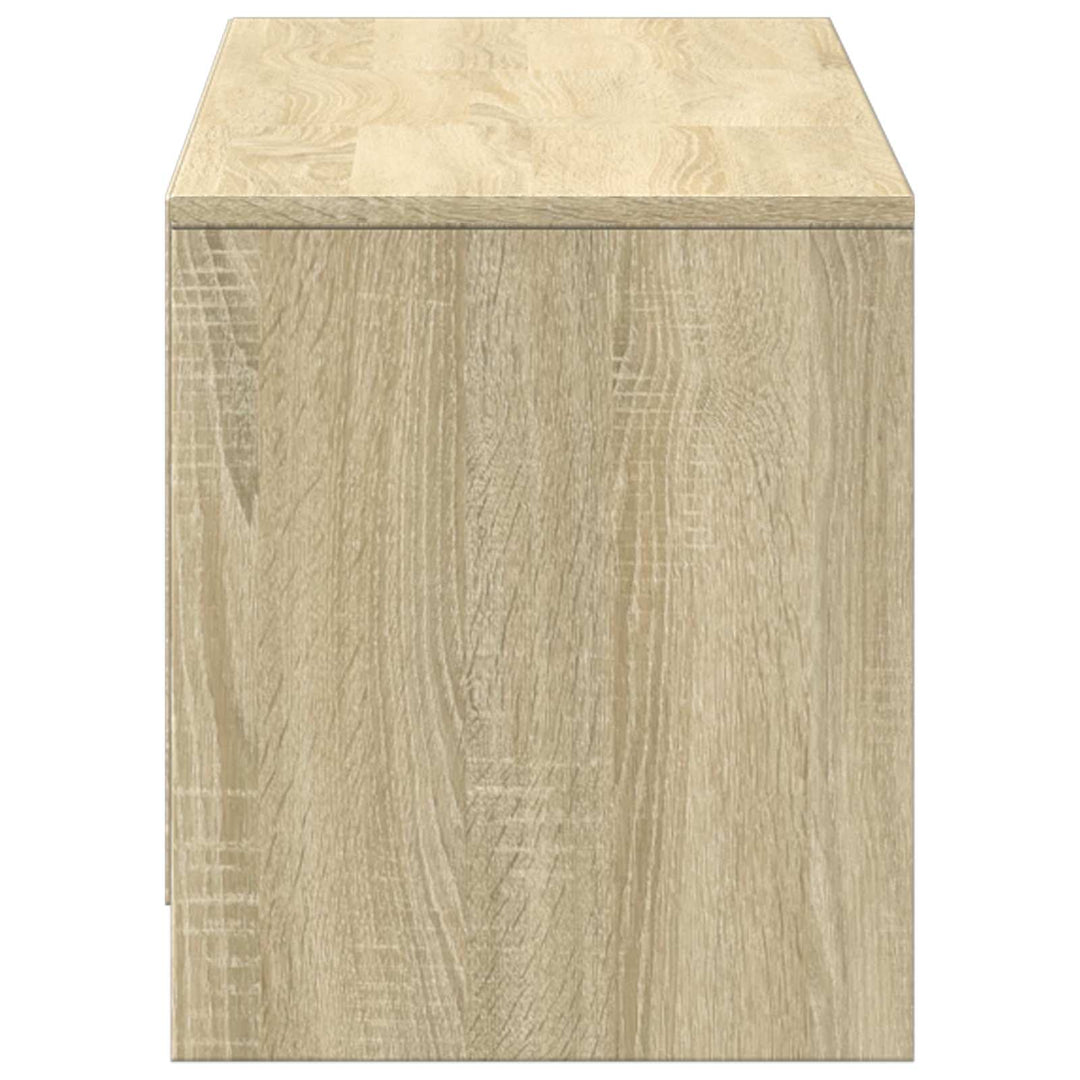 TV-bord med LED 140 x 34 x 40 cm Sonoma-eg Konstrueret træ