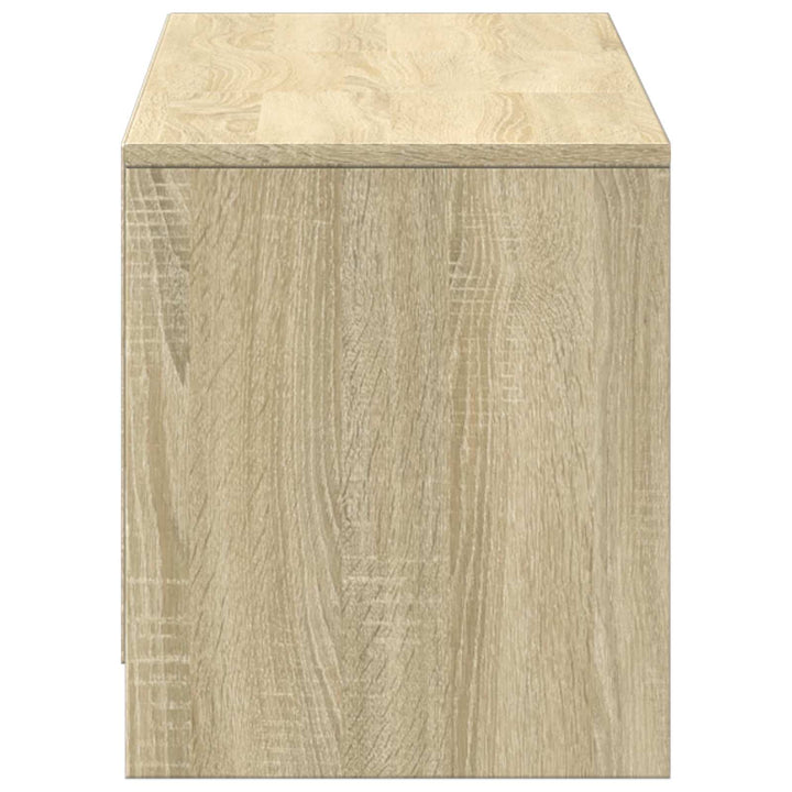 TV-bord med LED 140 x 34 x 40 cm Sonoma-eg Konstrueret træ