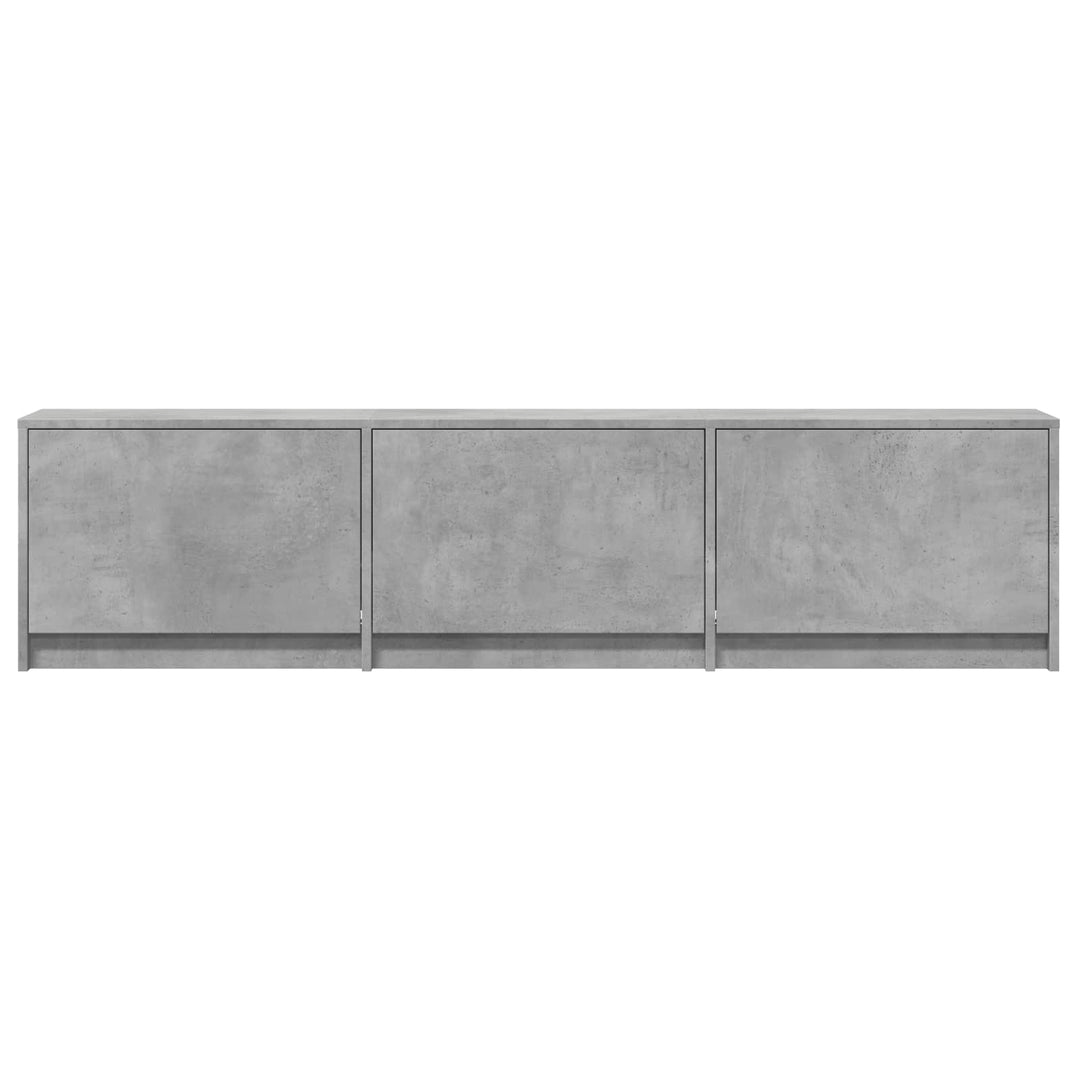 TV-bord med LED 165x34x40 cm BetonGrå Konstrueret træ