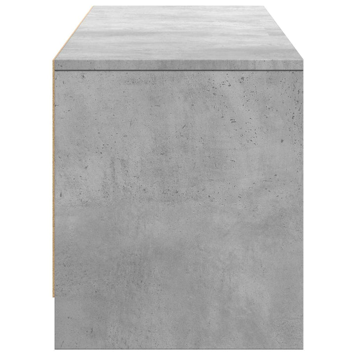 TV-bord med LED 165x34x40 cm BetonGrå Konstrueret træ