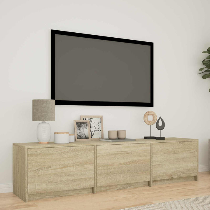 TV-bord med LED 165 x 34 x 40 cm Sonoma eg Konstrueret træ