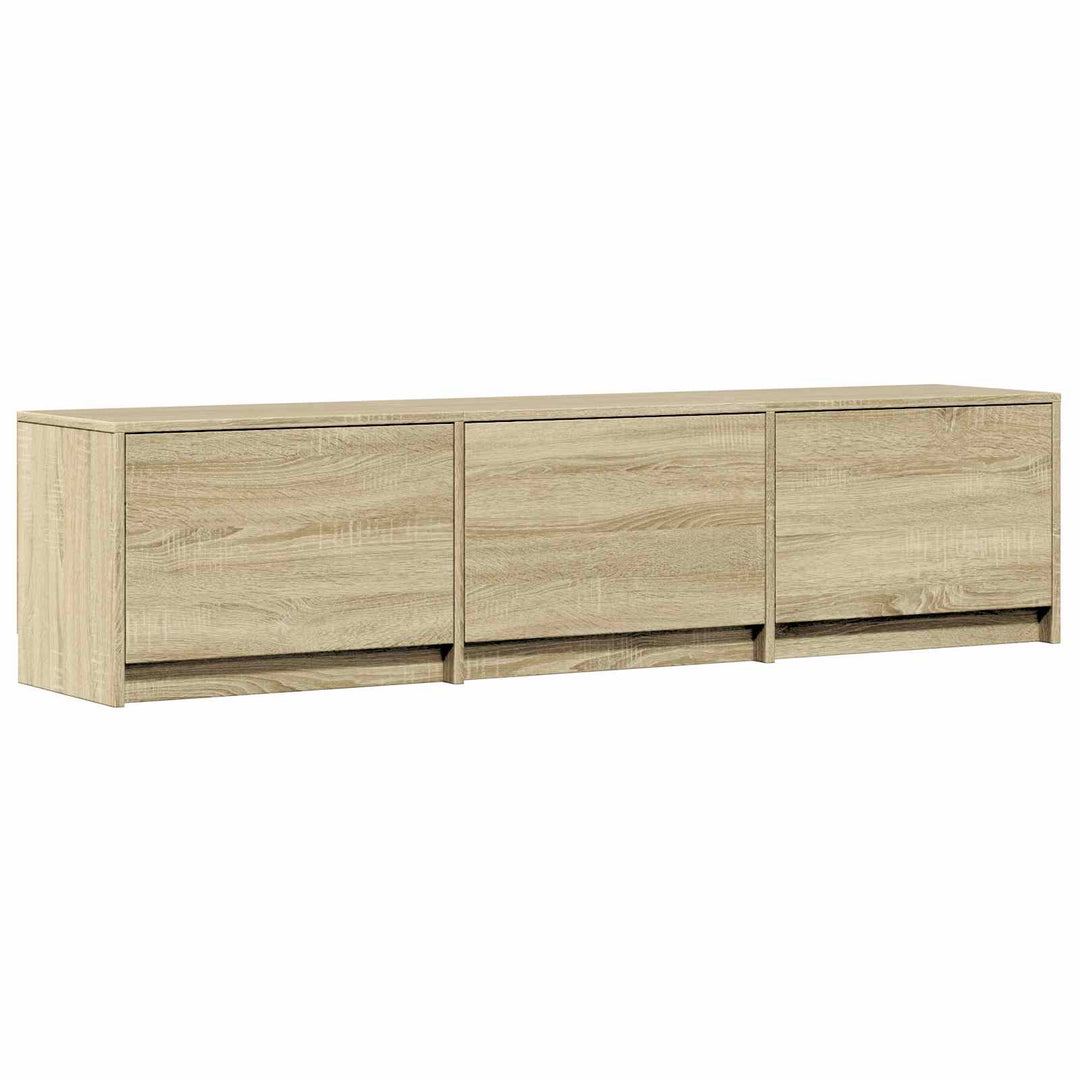 TV-bord med LED 165 x 34 x 40 cm Sonoma eg Konstrueret træ