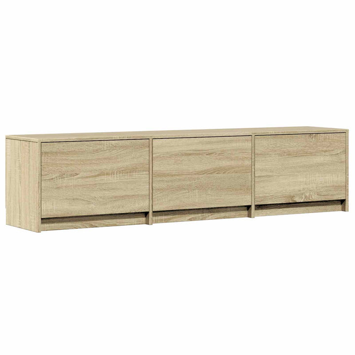 TV-bord med LED 165 x 34 x 40 cm Sonoma eg Konstrueret træ