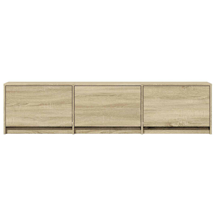 TV-bord med LED 165 x 34 x 40 cm Sonoma eg Konstrueret træ