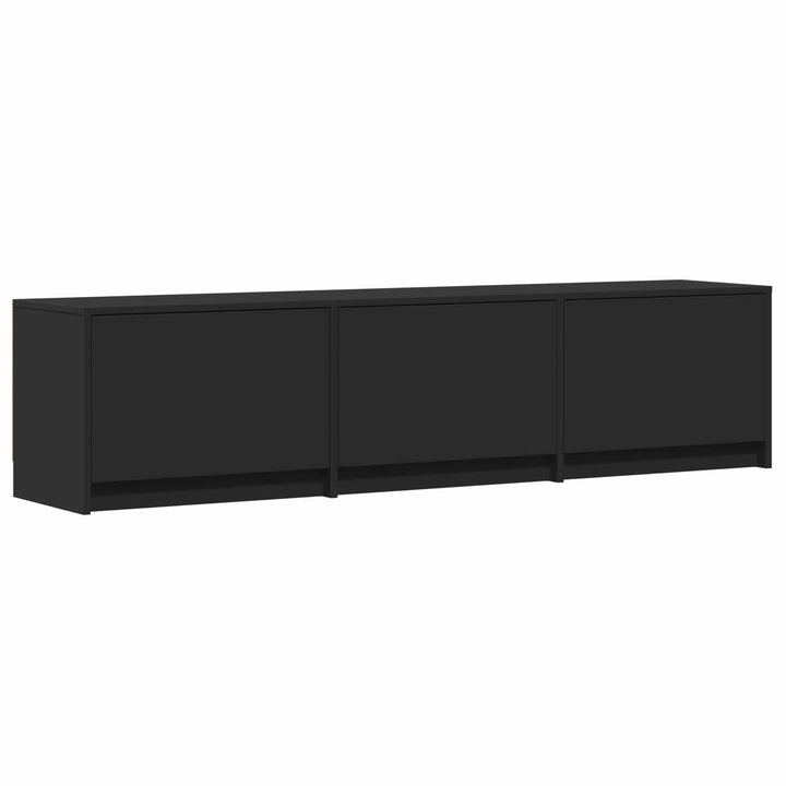 TV-bord med LED 165 x 34 x 40 cm Sort Konstrueret træ