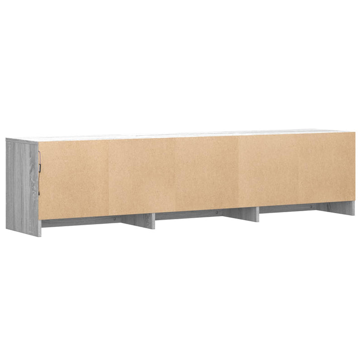 TV-bord med LED 165x34x40 cm Grå Sonoma Konstrueret træ