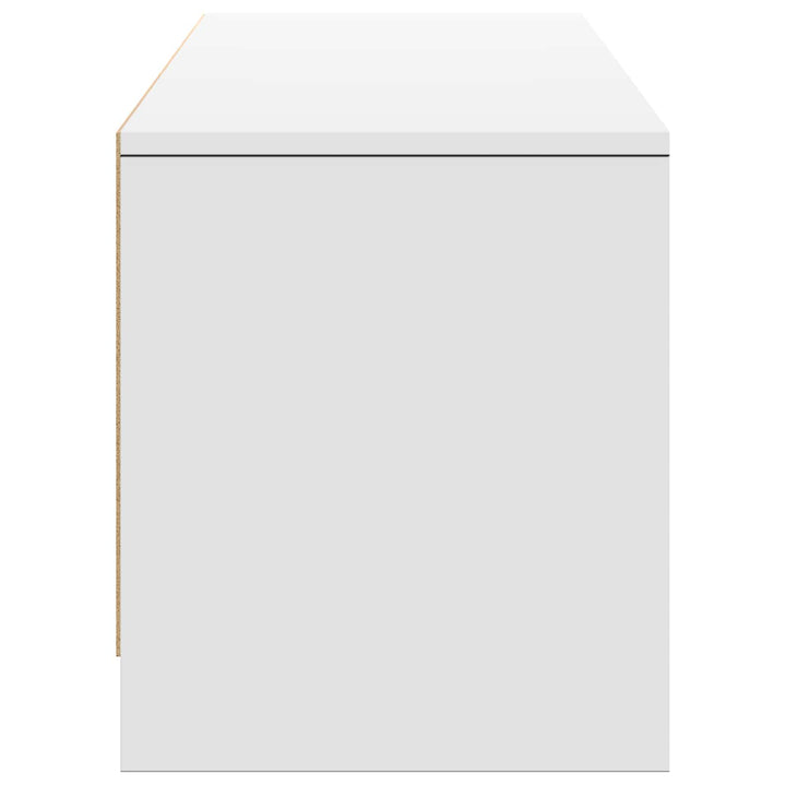 TV-bord med LED 165 x 34 x 40 cm Hvid Konstrueret træ