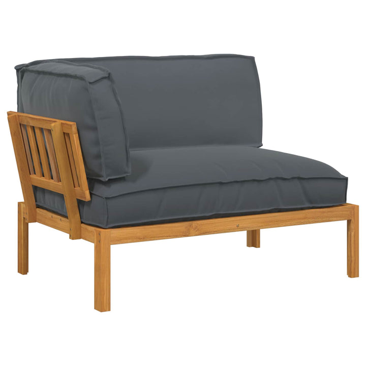 Sofa Sæt med pude Antracit 133 x 92 x 69 cm Massivt Akacietræ