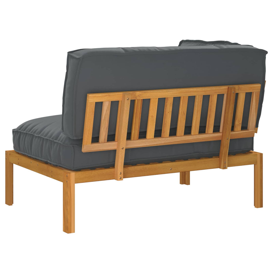 Sofa Sæt med pude Antracit 133 x 92 x 69 cm Massivt Akacietræ