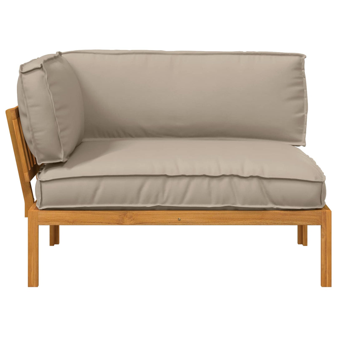 Sofa Sæt med pude Gråbrun 133 x 92 x 69 cm Massivt Akacietræ