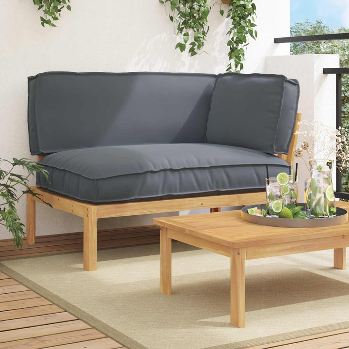 Sofa Sæt med pude Antracit 133 x 92 x 69 cm Massivt Akacietræ
