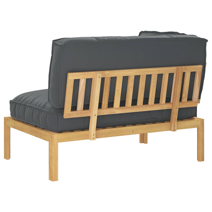 Sofa Sæt med pude Antracit 133 x 92 x 69 cm Massivt Akacietræ
