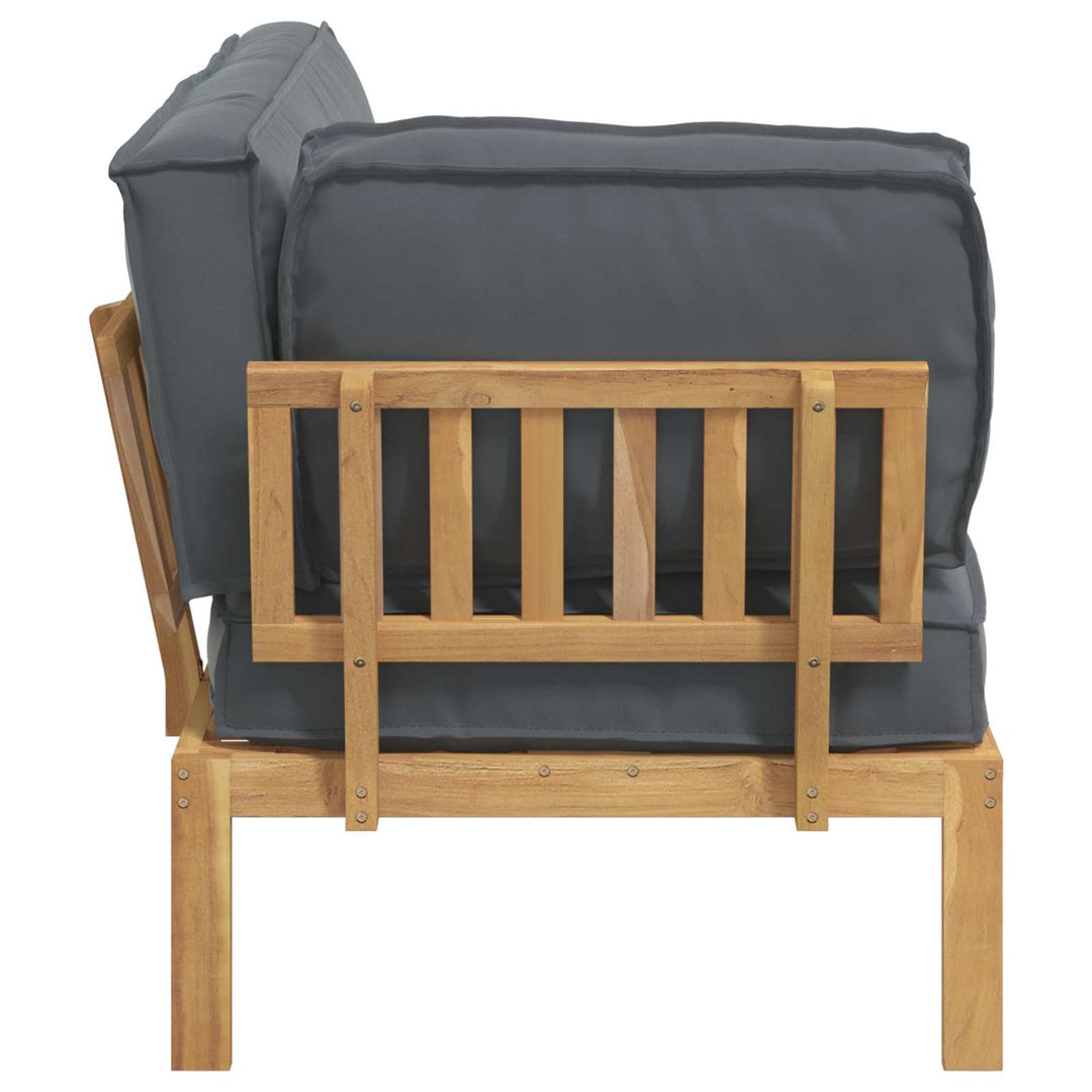 Sofa Sæt med pude Antracit 133 x 92 x 69 cm Massivt Akacietræ