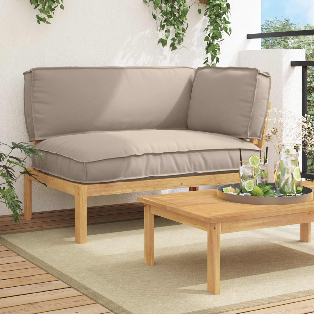 Sofa Sæt med pude Gråbrun 133 x 92 x 69 cm Massivt Akacietræ