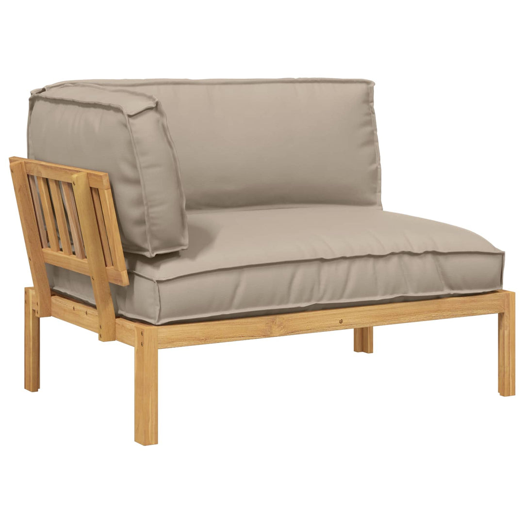 Sofa Sæt med pude Gråbrun 133 x 92 x 69 cm Massivt Akacietræ