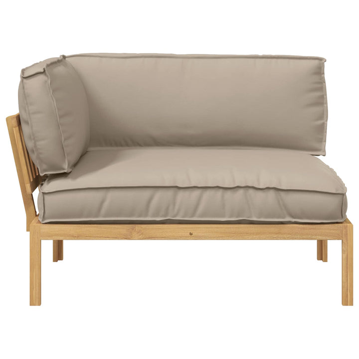 Sofa Sæt med pude Gråbrun 133 x 92 x 69 cm Massivt Akacietræ