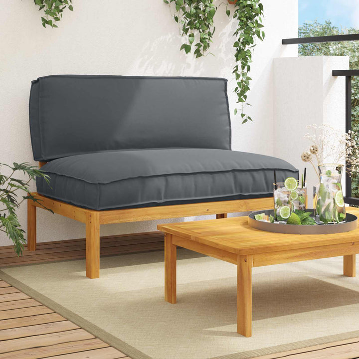 Sofa Sæt med pude Antracit 120 x 92 x 69 cm Massivt Akacietræ