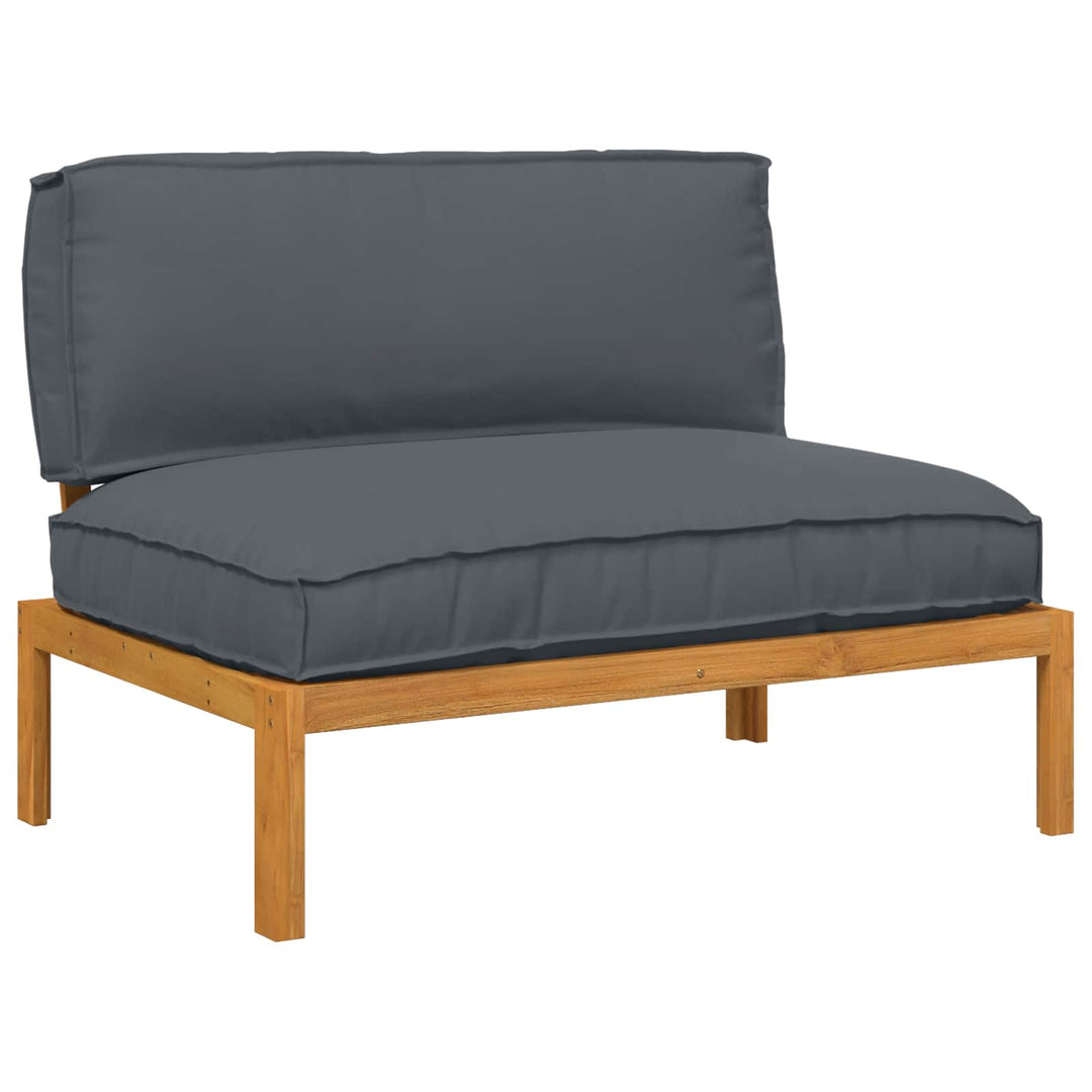 Sofa Sæt med pude Antracit 120 x 92 x 69 cm Massivt Akacietræ