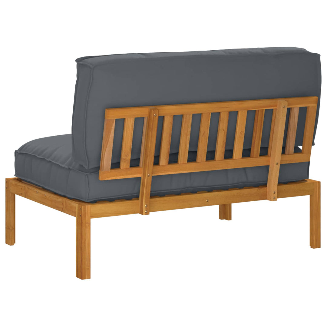 Sofa Sæt med pude Antracit 120 x 92 x 69 cm Massivt Akacietræ