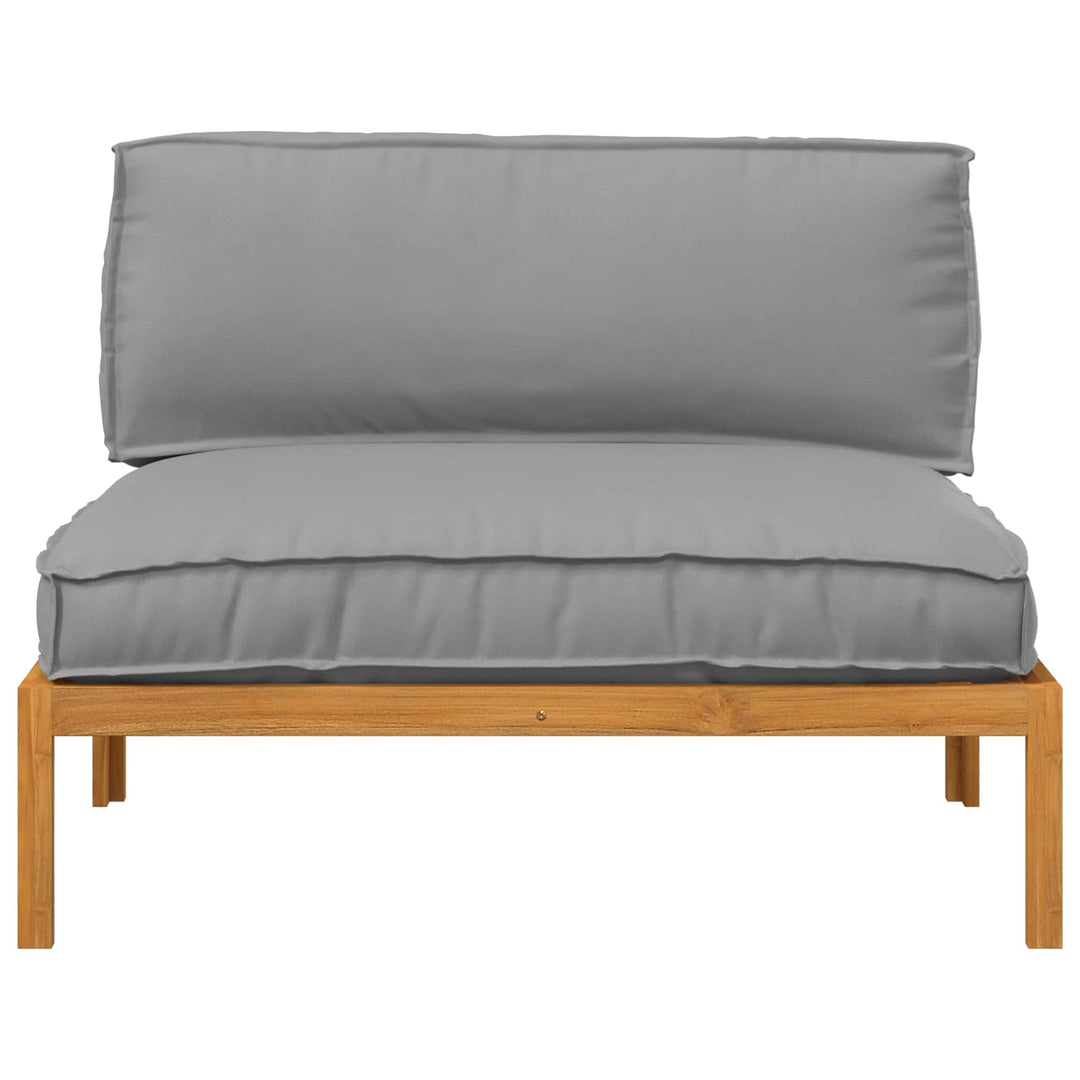 Sofa Sæt med pude Grå 120 x 92 x 69 cm Massivt Akacietræ