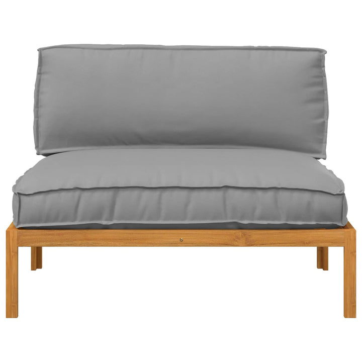 Sofa Sæt med pude Grå 120 x 92 x 69 cm Massivt Akacietræ