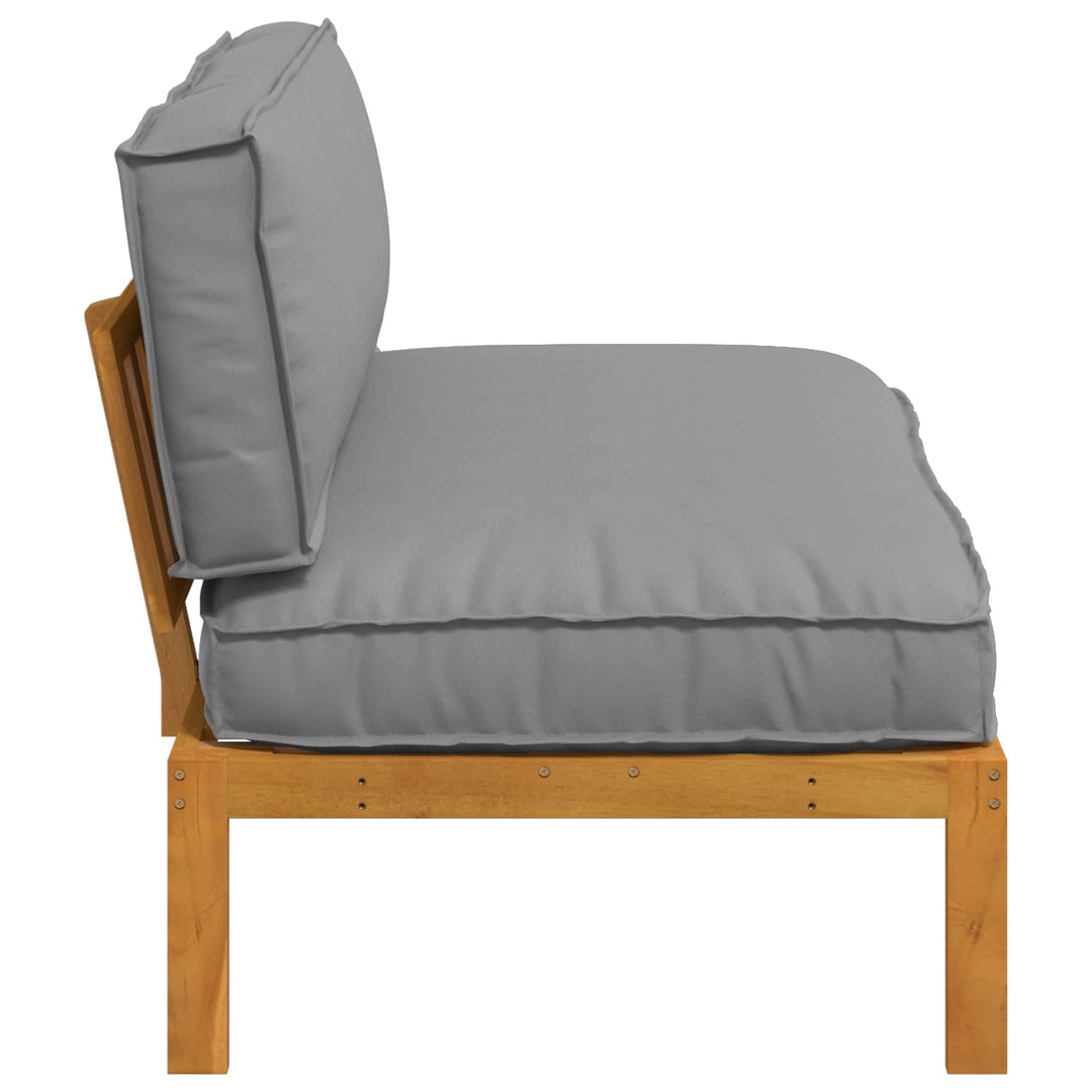 Sofa Sæt med pude Grå 120 x 92 x 69 cm Massivt Akacietræ